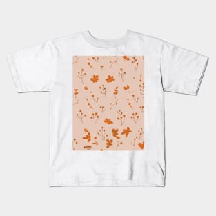 Floral Pattern Minimalistic: Simple Garden Serenity Kids T-Shirt